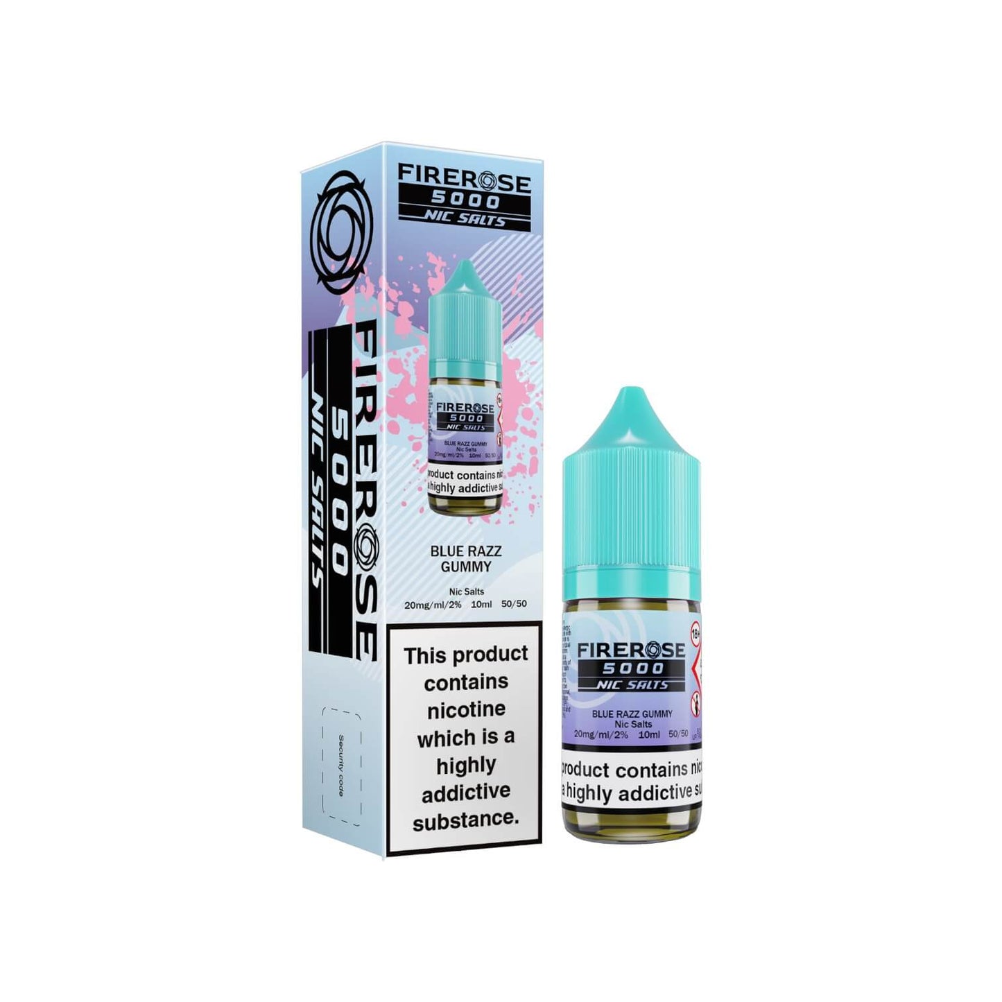 Firerose 5000 Nic Salts Blue Razz Gummy 10mg