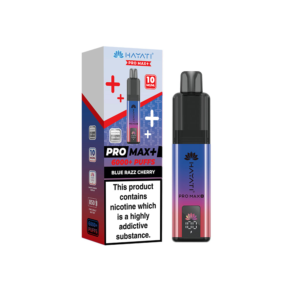 Hayati Pro Max+ Kit 10mg Blue Razz Cherry