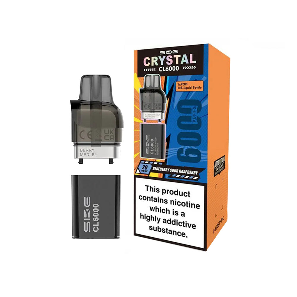 SKE Crystal CL6000 Blueberry Sour Raspberry Pod - Single Unit