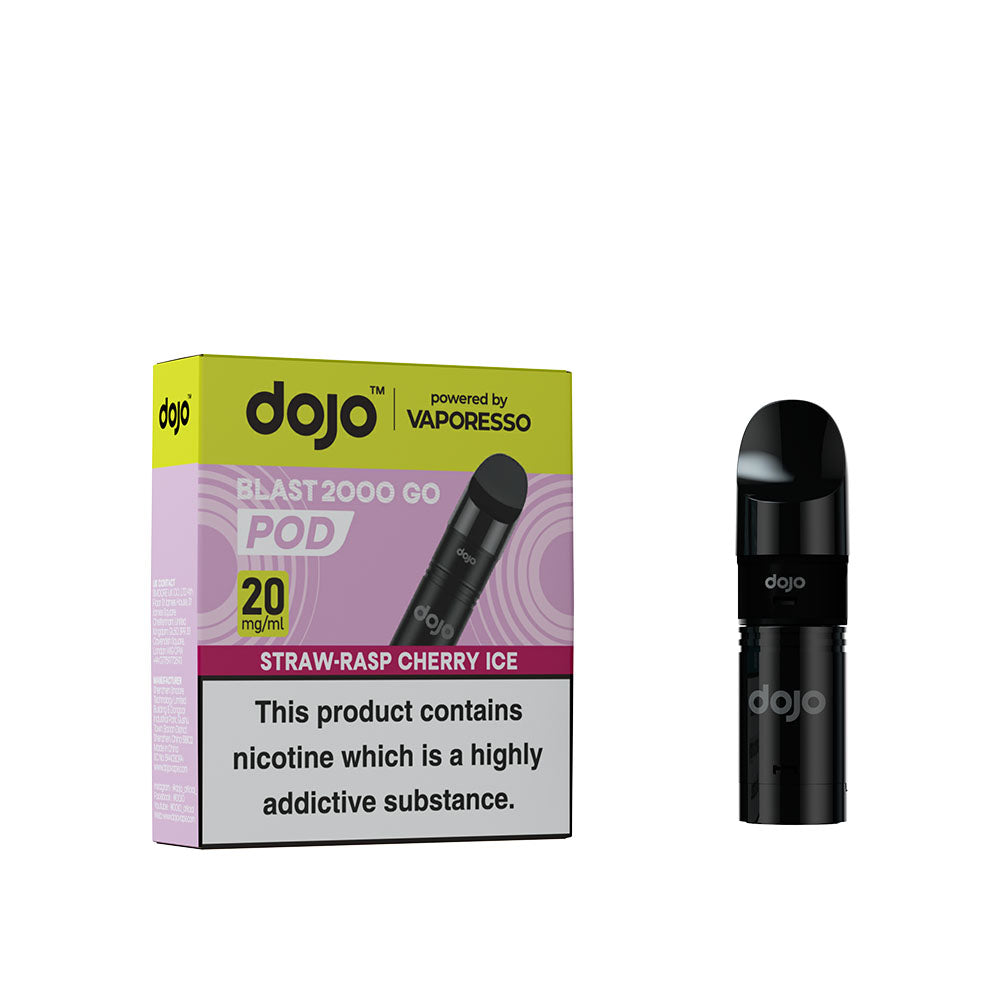 Dojo Blast Go 2000 Pod Strawberry Raspberry Cherry Ice