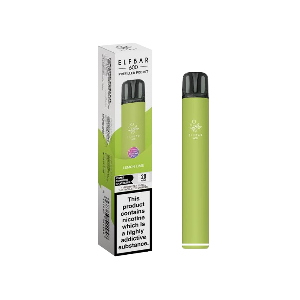 ELFBAR 600 Rechargeable Pod Kit Lemon Lime – Vape Local