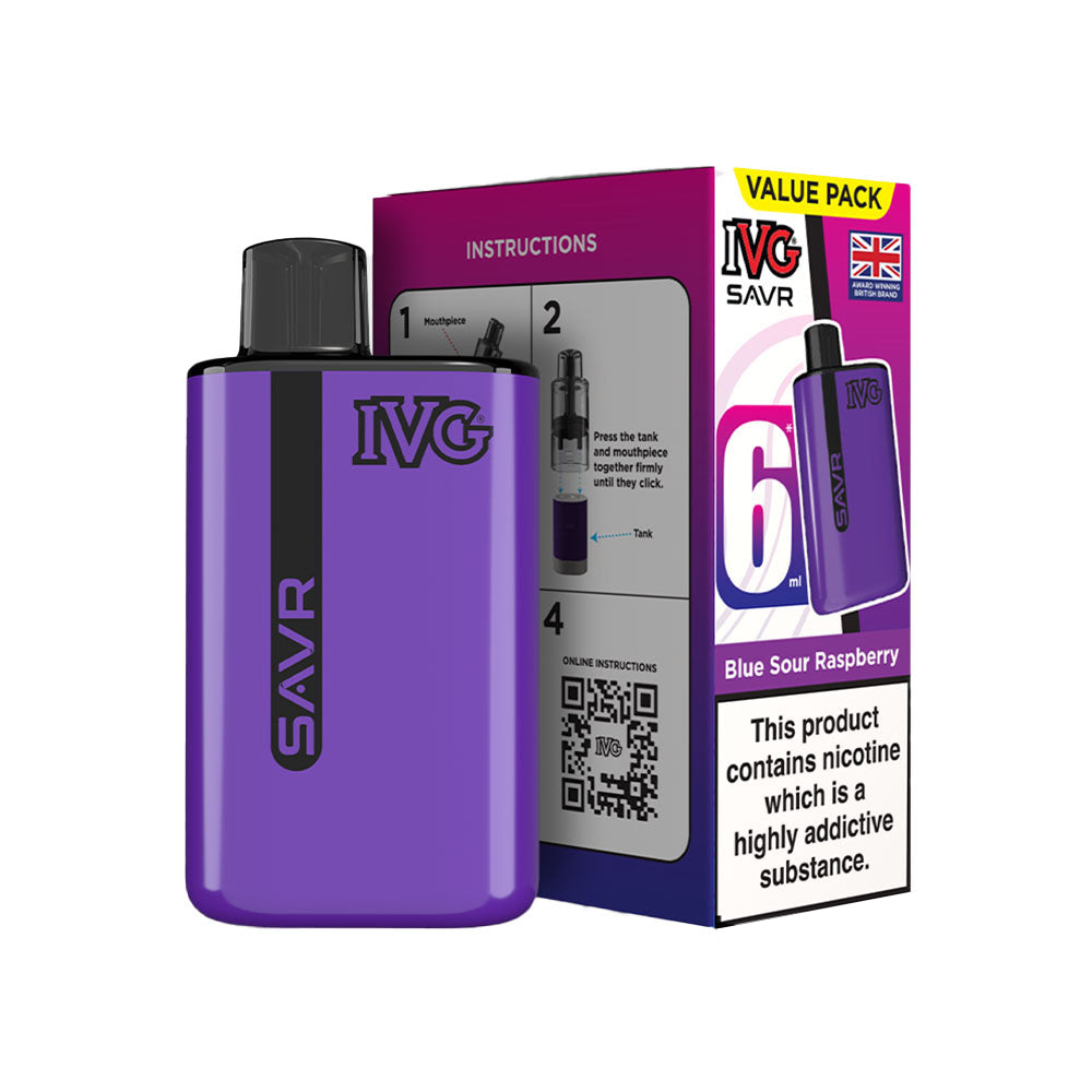 ivg savr 3000 starter kit IVG Savr 3000 Starter Kit Blue Sour Raspberry – Vape Local