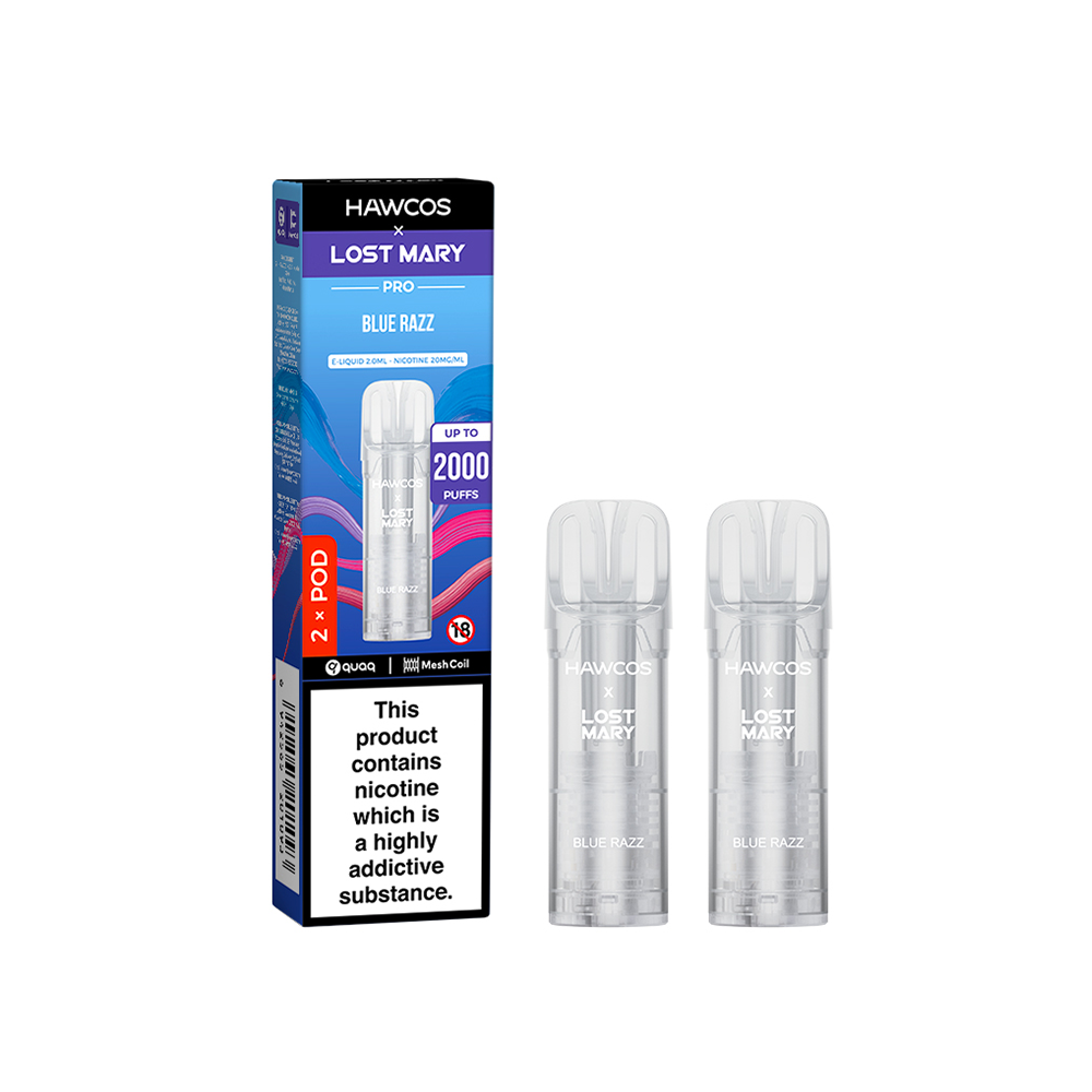 Hawcos x Lost Mary Pro Pod Blue Razz