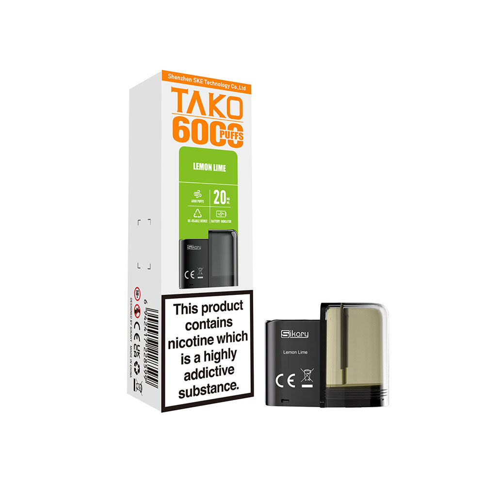 Sikary Tako SP6000 Replacement Pod Lemon Lime 20mg