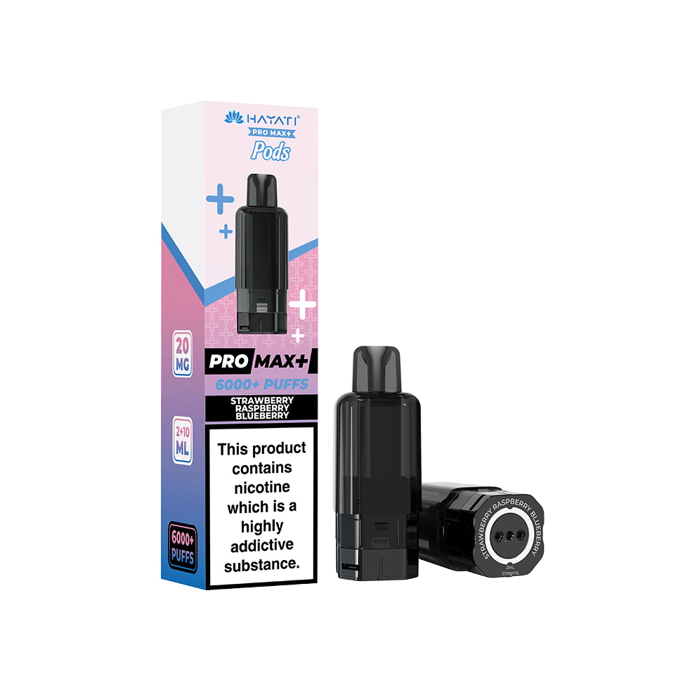 Hayati Pro Max+ Pods 20mg Strawberry Raspberry Blueberry