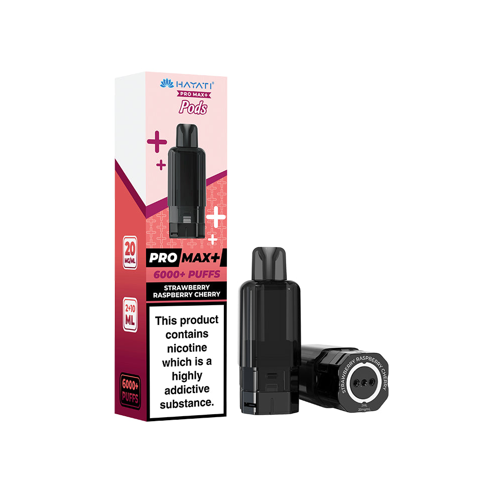Hayati Pro Max+ Pods 20mg Strawberry Raspberry Cherry