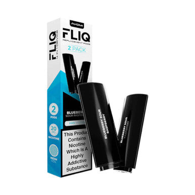Avomi Fliq Replacement Pods Pack of 2 Blueberry Sour Raspberry