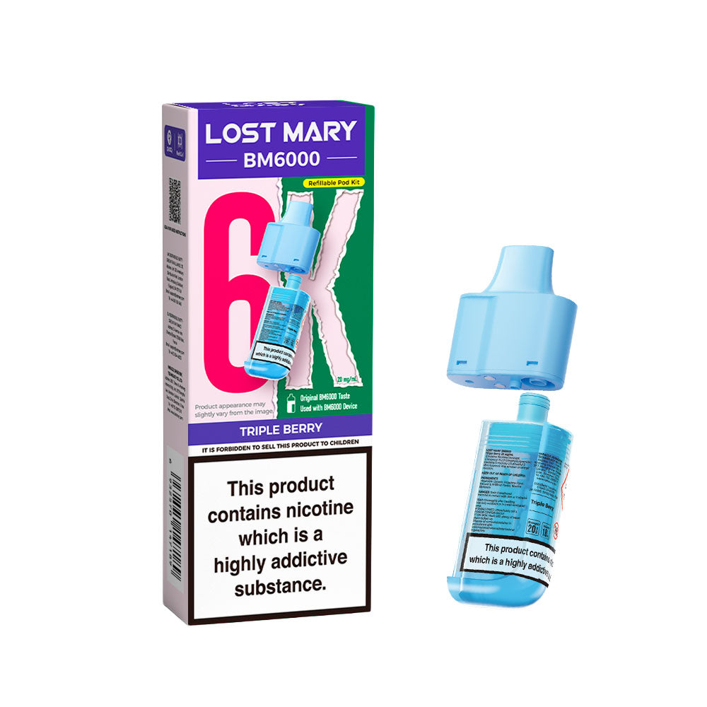 Lost Mary BM6000 Replacement Pods 20mg Triple Berry