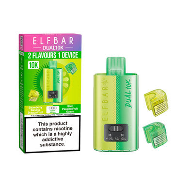 ELFbar Dual 10k Refillable Pod Kit Green Edition