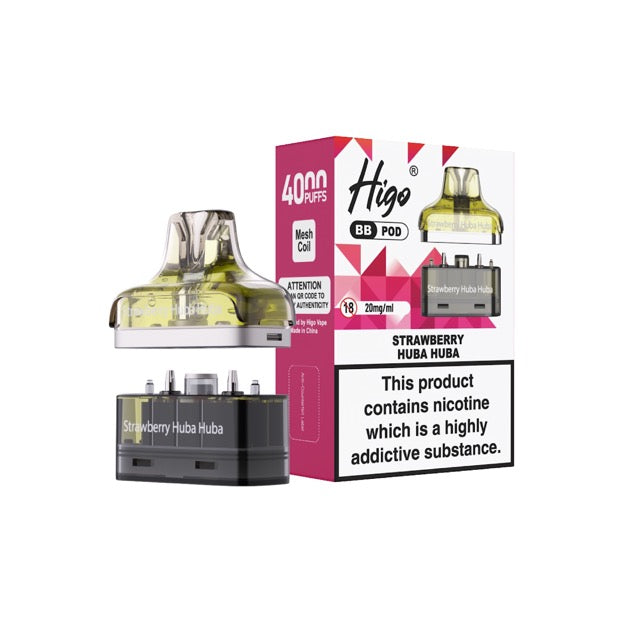 Higo BB 4000 Pod Strawberry Huba Huba Vape Local Higo BB 4000 Pod Strawberry Huba Huba Vape Local