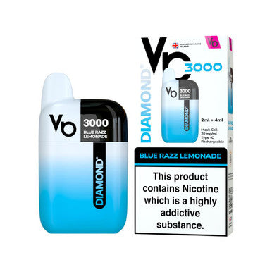 Vapes Bars Diamond 3k Starter Kit Blue Razz Lemonade