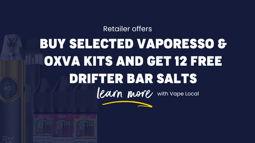 FREE Drifter Bar Salts with Selected Vaporesso & OXVA Kits