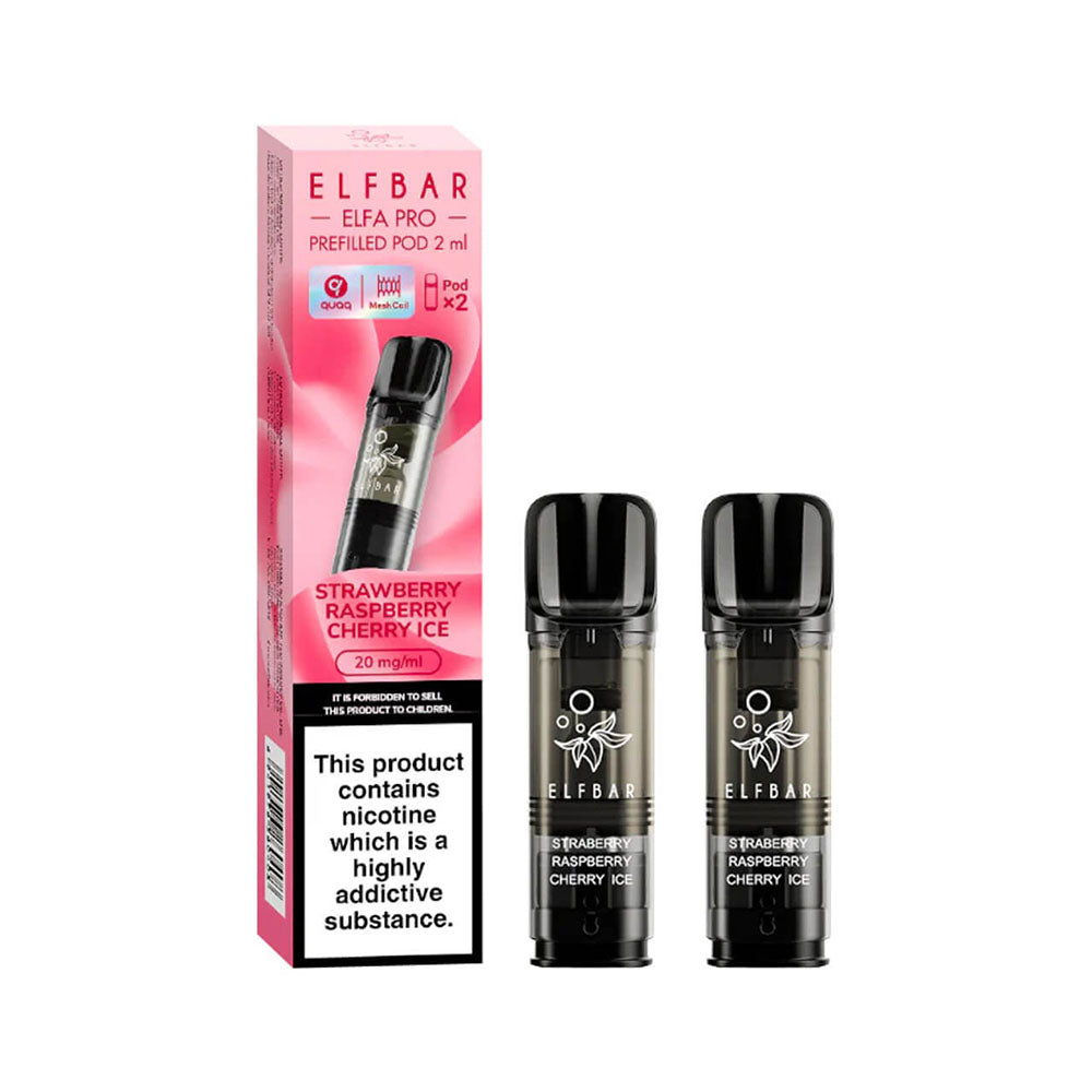 ELFbar Elfa Pro Prefilled Pod 2pk Strawberry Raspberry Cherry Ice 2ml