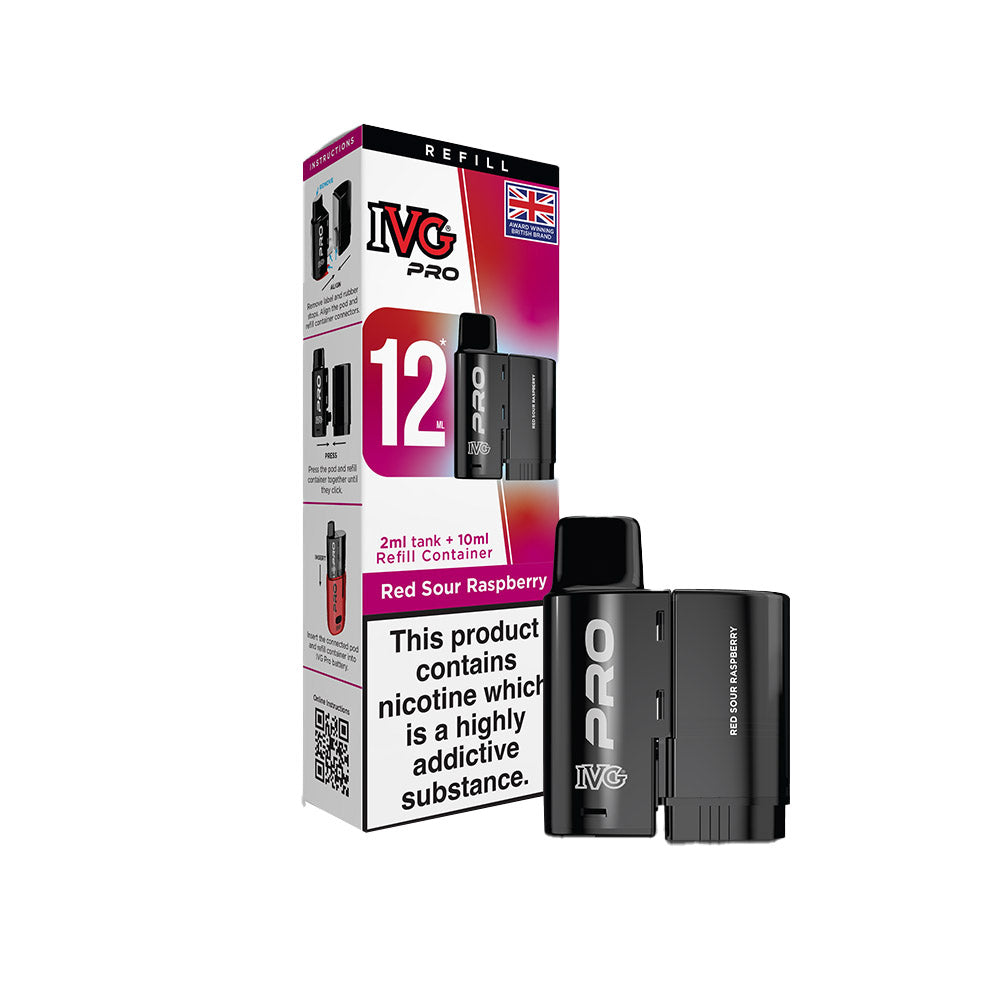 IVG PRO 12 Pods Red Sour Raspberry 20mg