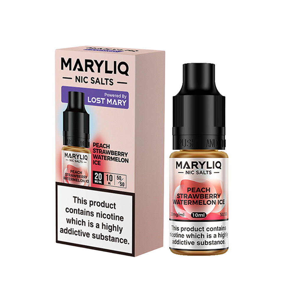 MaryLiq Nic Salt Peach Strawberry Watermelon Ice 20mg
