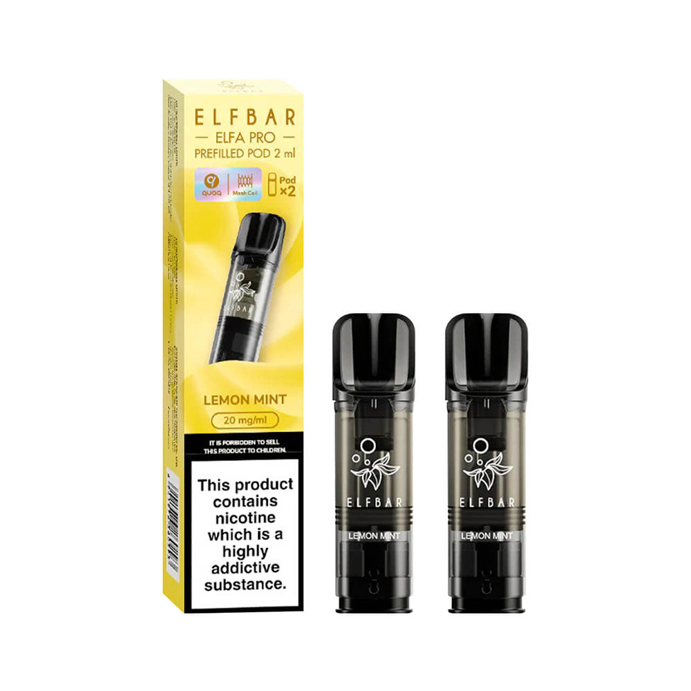 ELFbar Elfa Pro Prefilled Pod 2pk Lemon Mint 2ml