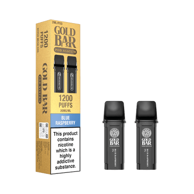 Gold Bar Pod System Refills Blue Raspberry 20mg