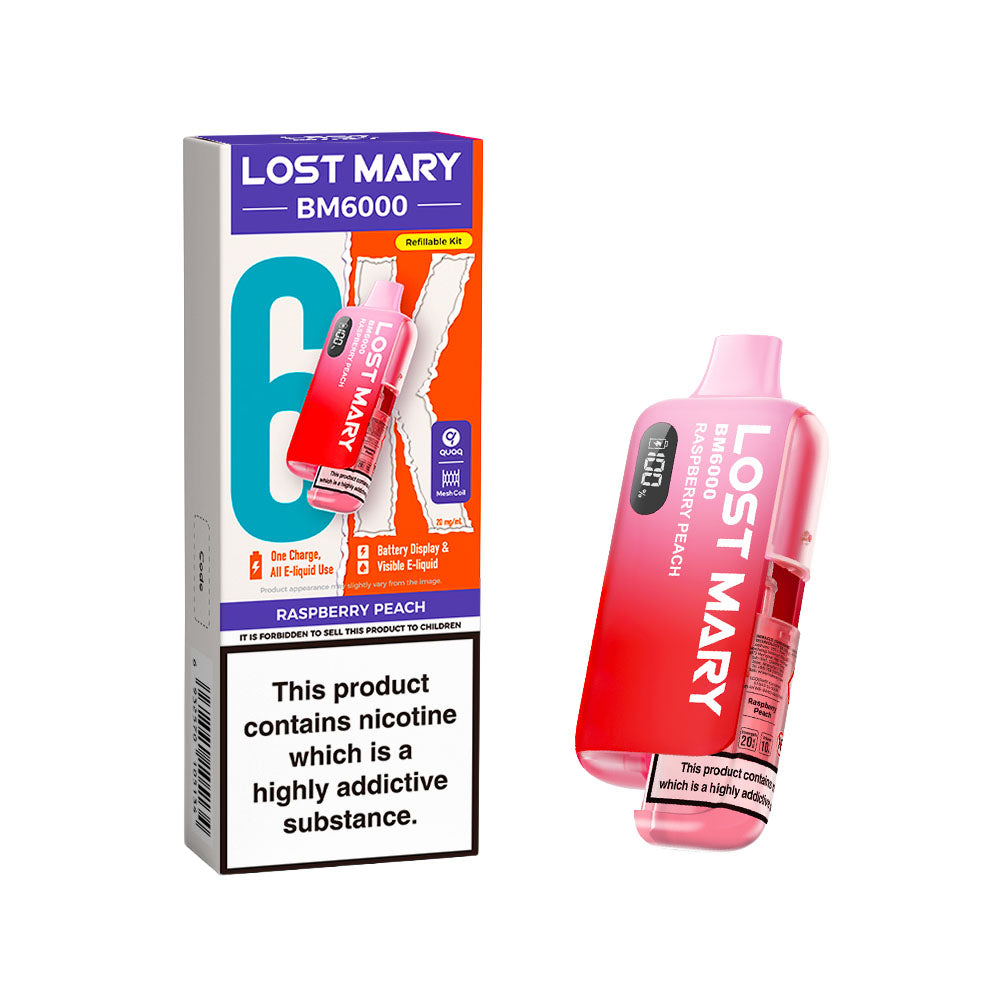Lost Mary BM6000 Rechargeable Pod Kit Raspberry Peach
