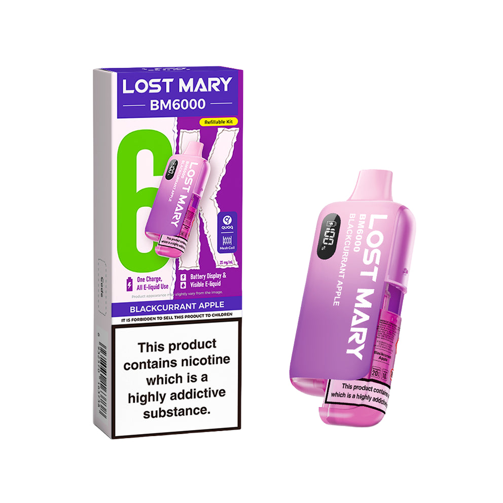 Lost Mary BM6000 Rechargeable Pod Kit 20mg Blackcurrant Apple