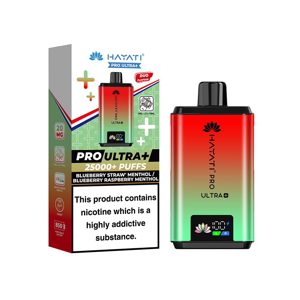 Hayati Pro Ultra+ Kit Blueberry Straw' Menthol / Blueberry Raspberry Menthol