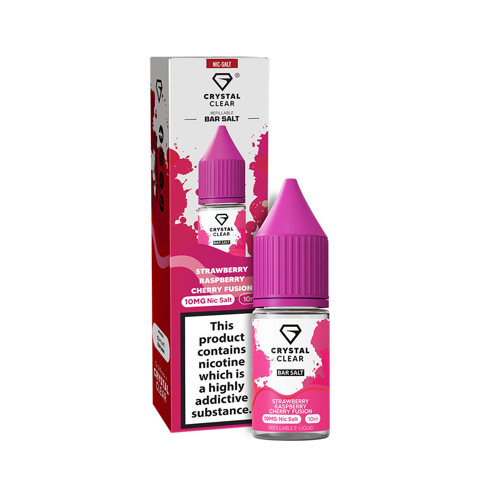 Crystal Clear 10ml Strawberry Raspberry Cherry Fusion 10mg
