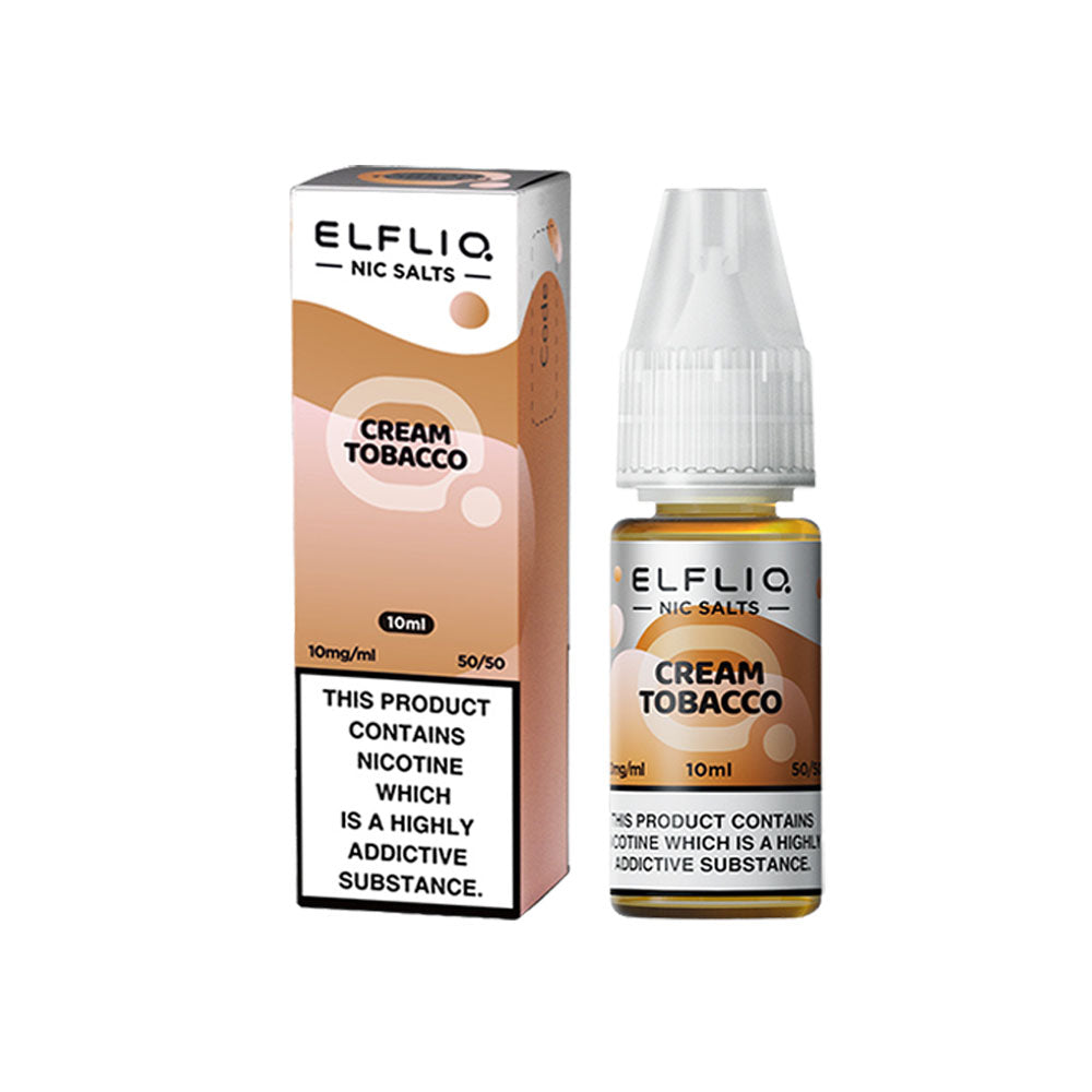 Elfliq Cream Tobacco Nic Salts 10mg - Single Unit