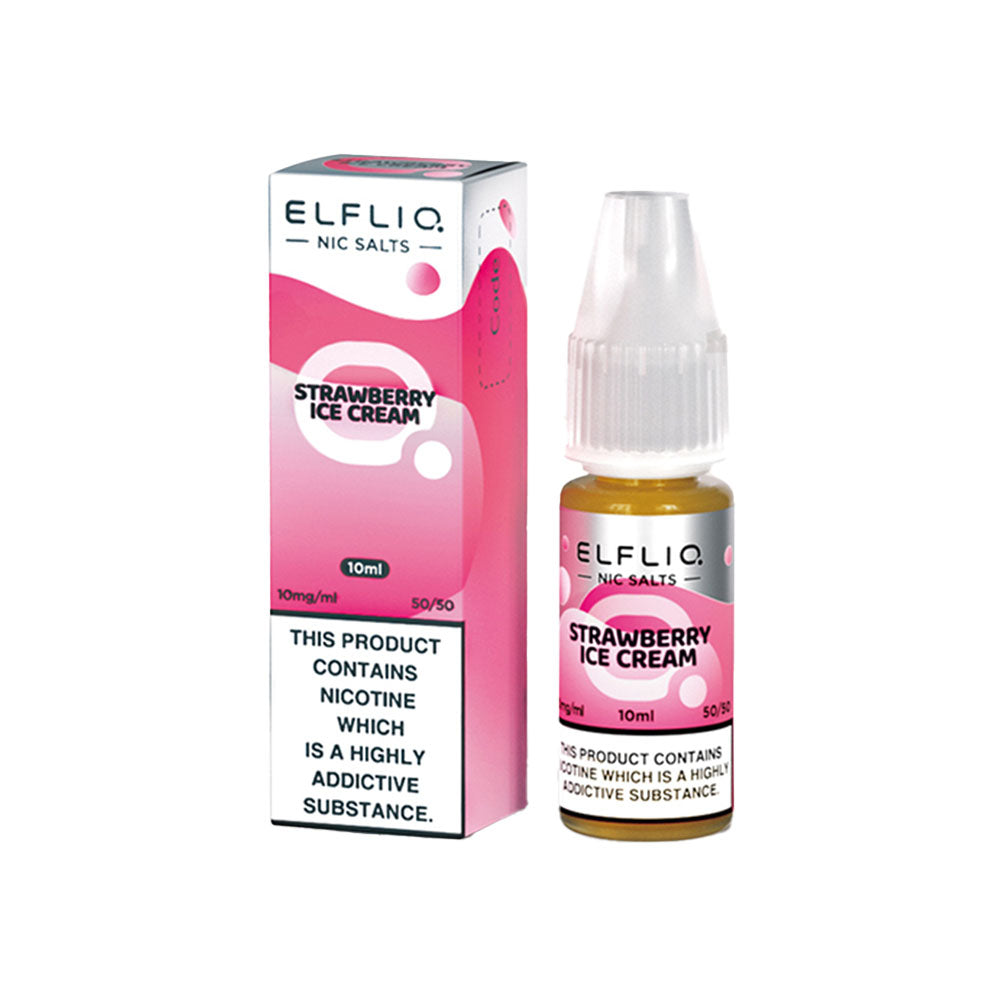 Elfliq Strawberry Ice cream Nic Salts 10mg