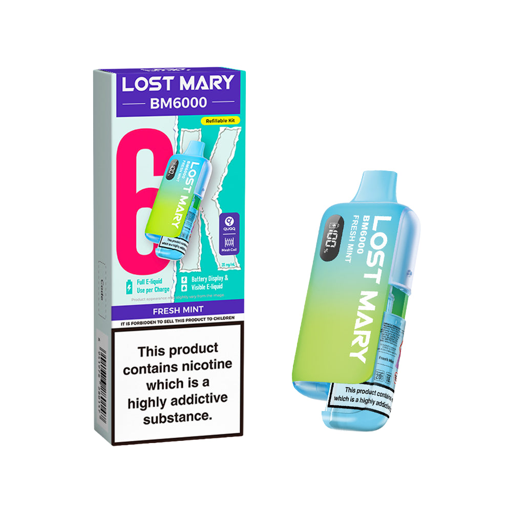 Lost Mary BM6000 Rechargeable Pod Kit Fresh Mint