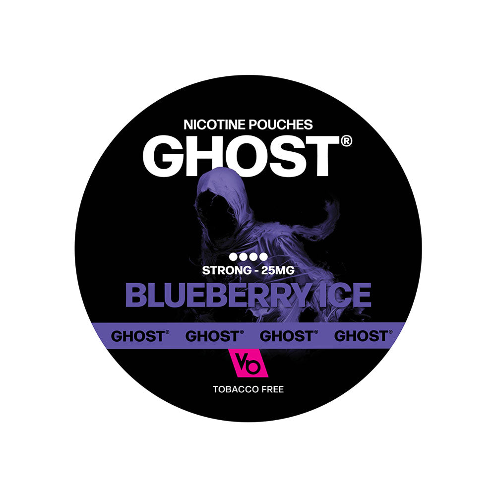 Vapes Bars Ghost Nicotine Pouch Blueberry Ice - Strong 25mg
