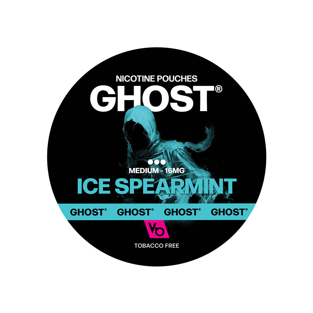 Vapes Bars Ghost Nicotine Pouch Ice Spearmint - Medium 16mg