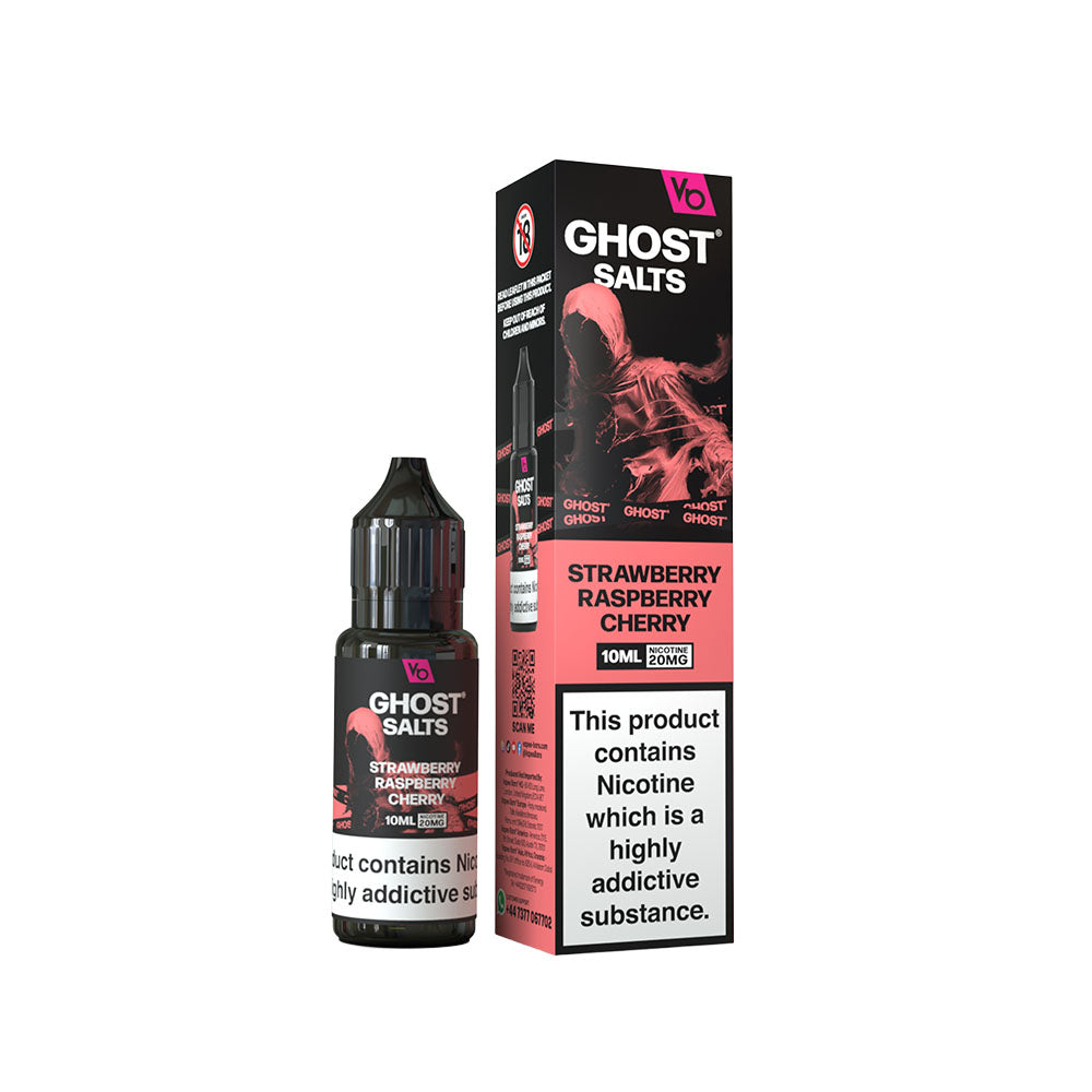 Vapes Bars Ghost Salt 10mg Strawberry Raspberry Cherry