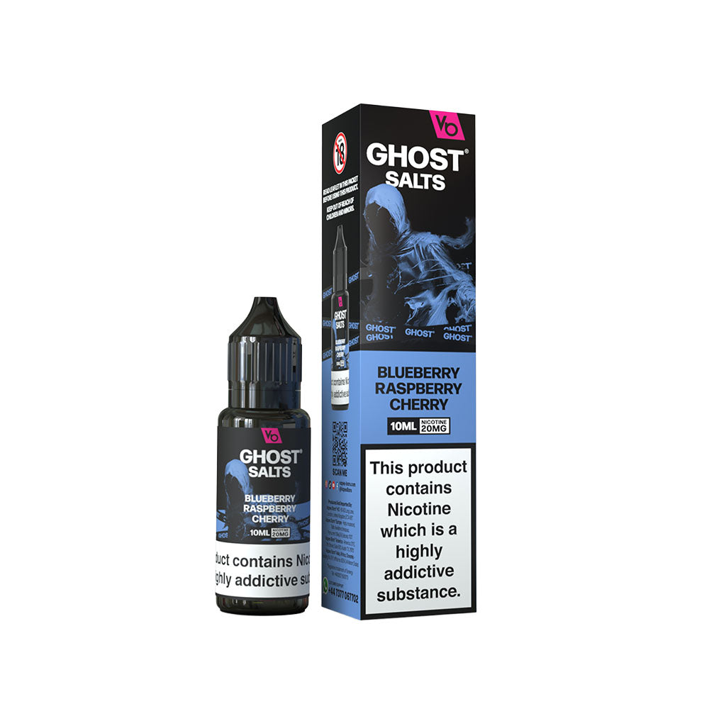 Vapes Bars Ghost Salt 10mg Blueberry Raspberry Cherry