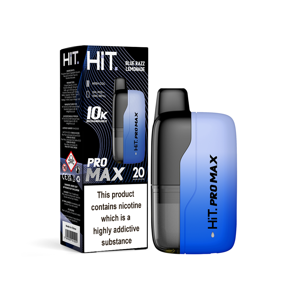 Hit Pro Max 2+10 Starter Kit Blue Razz Lemonade 20mg