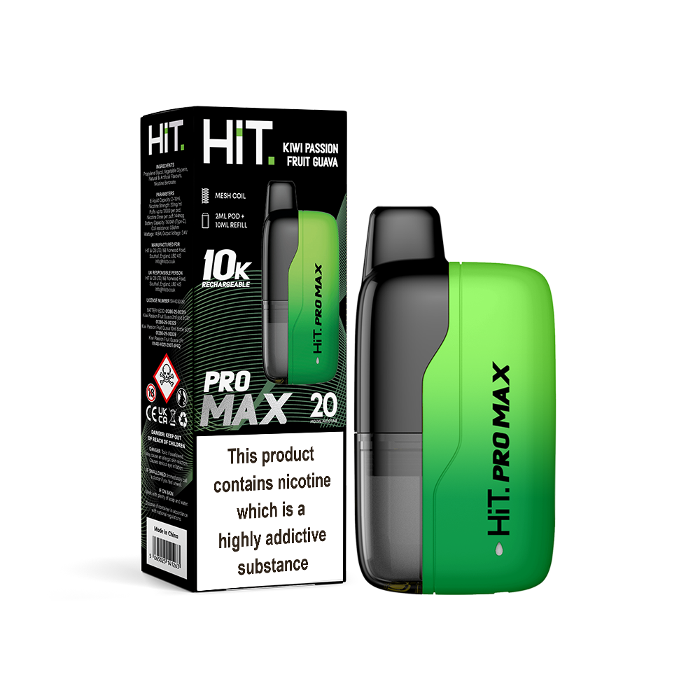 Hit Pro Max 2+10 Starter Kit Kiwi Passion Fruit Guava 20mg