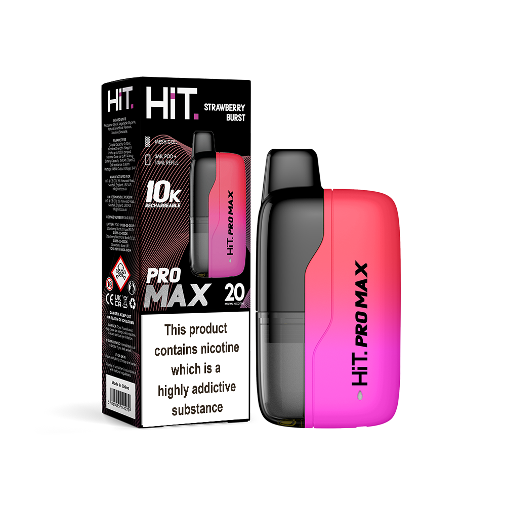 Hit Pro Max 2+10 Starter Kit Strawberry Burst 20mg