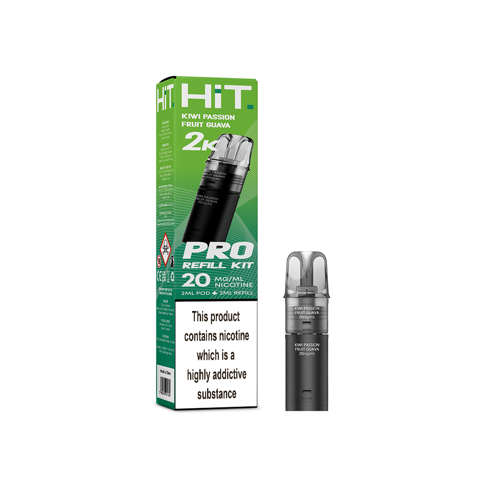 Hit Pro 2+2 Refill Kit Kiwi Passion Fruit Guava 20mg