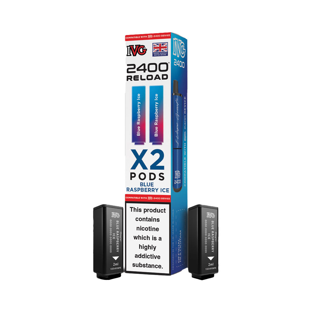 IVG 2400 Reload 2 Pod Pack Blue Raspberry Ice
