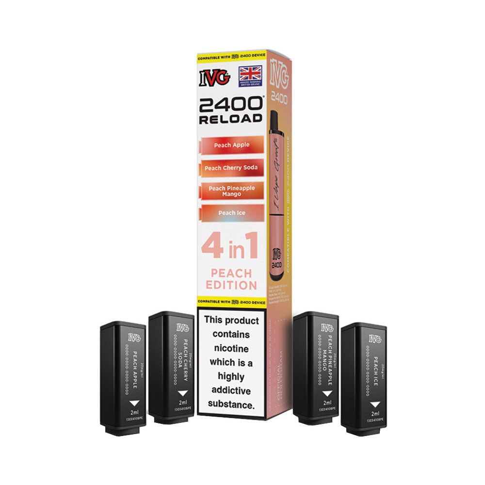 IVG 2400 Reload 4 Pod Pack Peach Edition