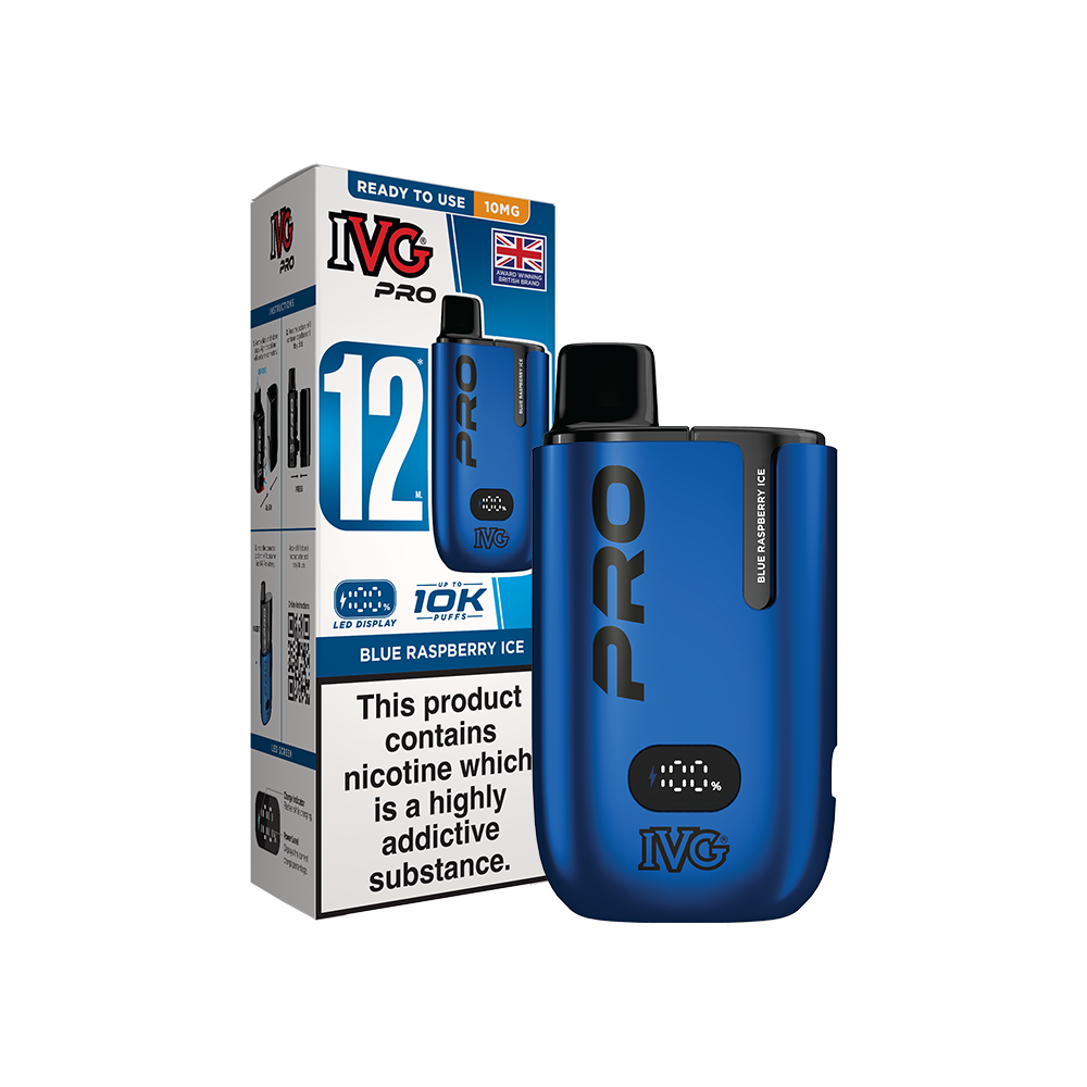 IVG PRO 12 Starter Kit Blue Raspberry Ice 10mg