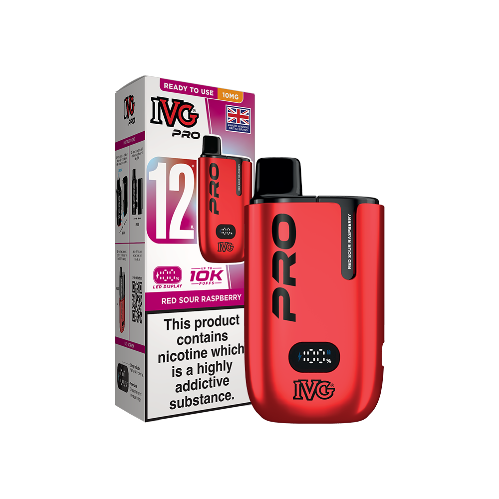 IVG PRO 12 Starter Kit Red Sour Raspberry 10mg