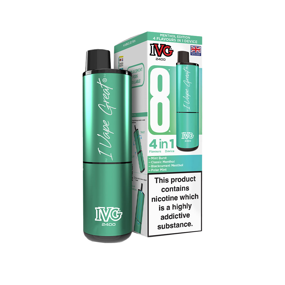 IVG 2400 Rechargeable Kit Menthol Edition