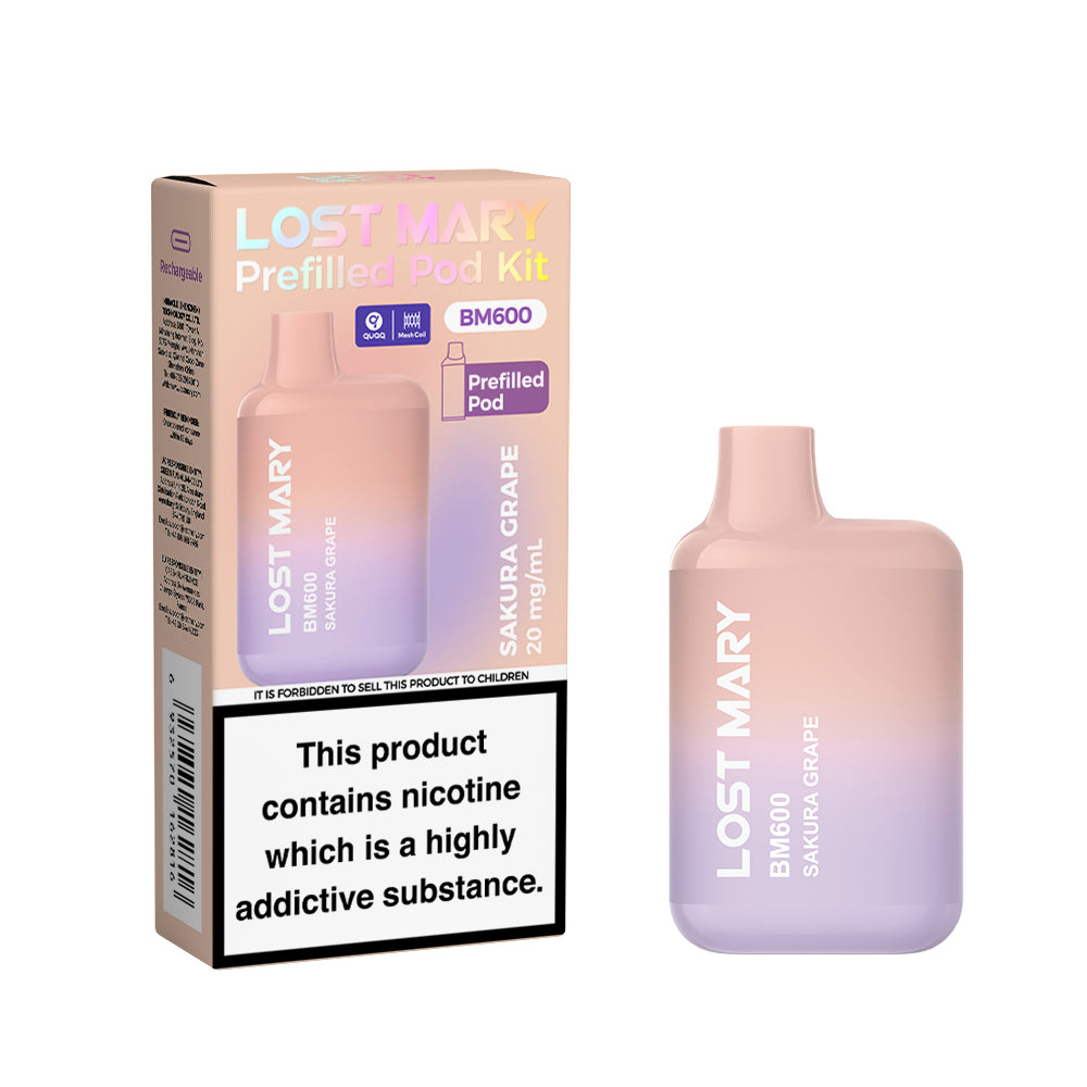 Lost Mary BM600 Rechargeable Pod Kit Sakura Grape