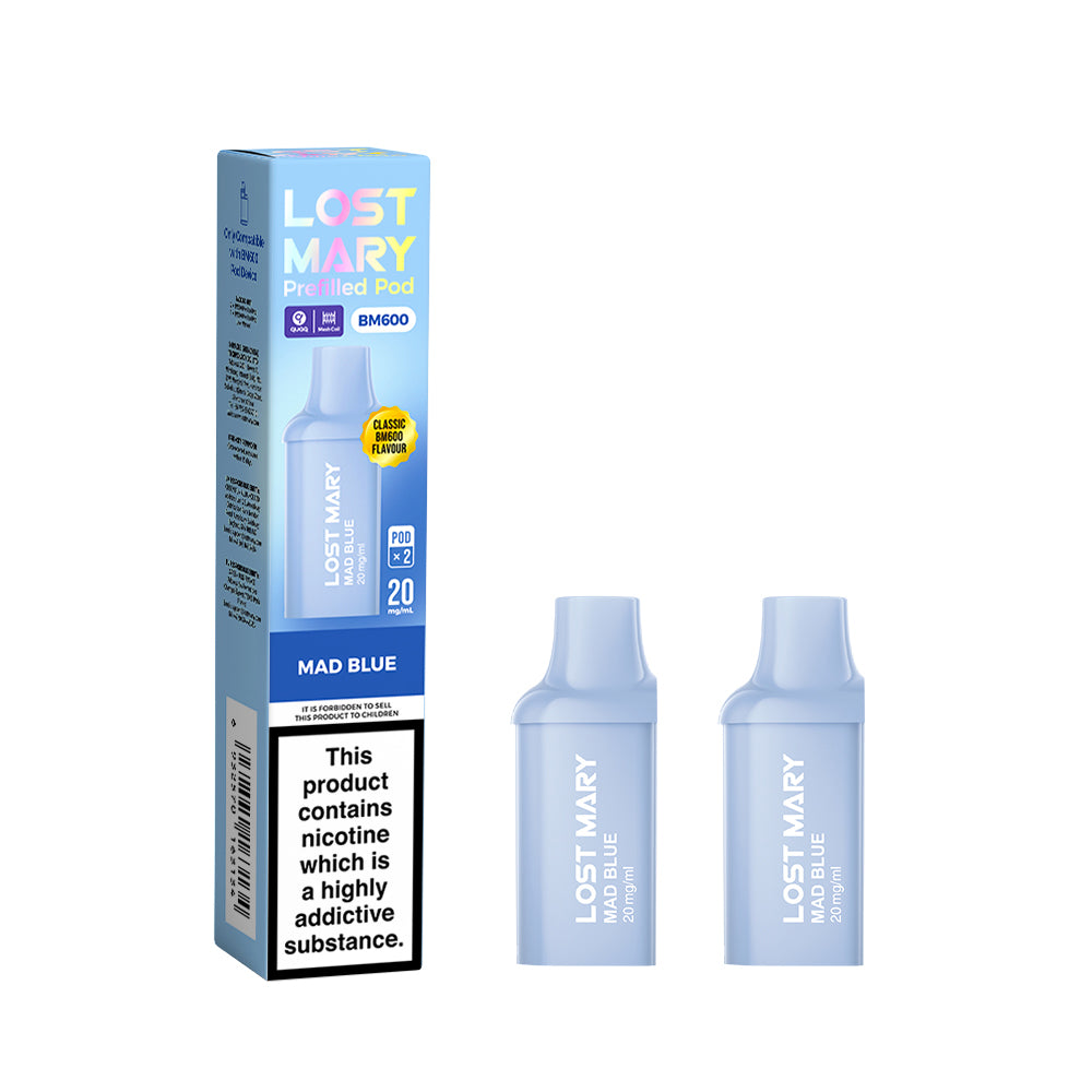 Lost Mary BM600 Rechargeable 2 x Prefilled Pods Mad Blue
