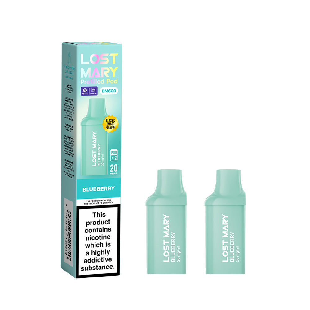 Lost Mary BM600 Rechargeable 2 x Prefilled Pods Blueberry