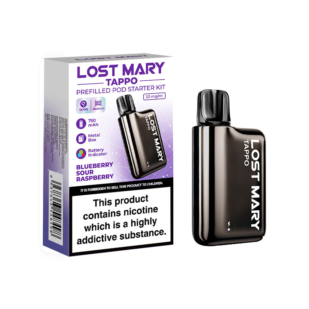 Lost Mary Tappo Starter Kit Dark Bronze Blueberry Sour Raspberry