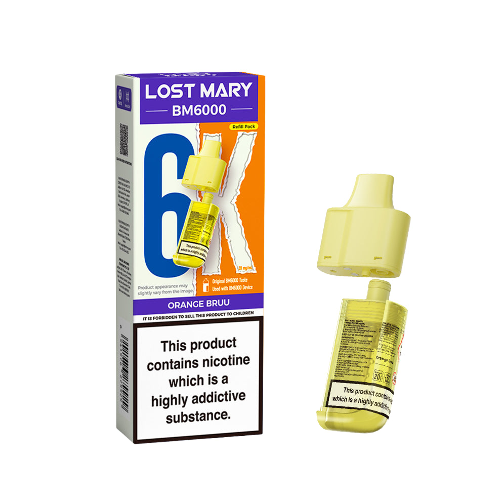 Lost Mary BM6000 Replacement Pods Orange Bruu