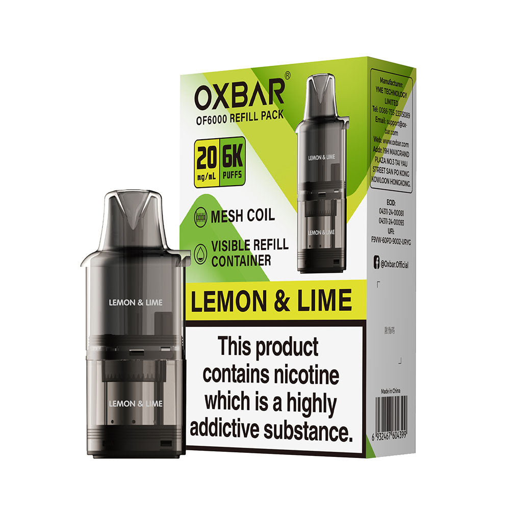 OXBAR OF6000 Lemon & Lime Replacement Pod 20mg