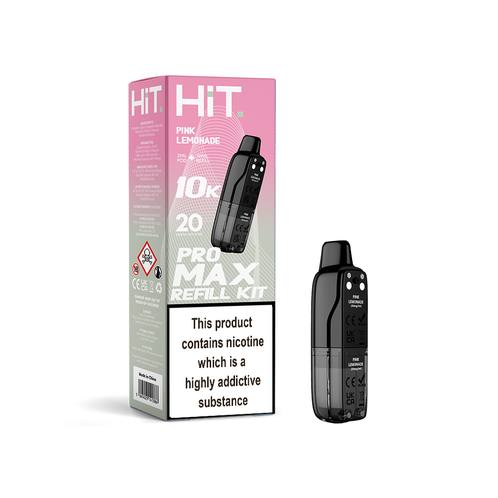 Hit Pro Max 2+10 Refill Kit Pink Lemonade 20mg