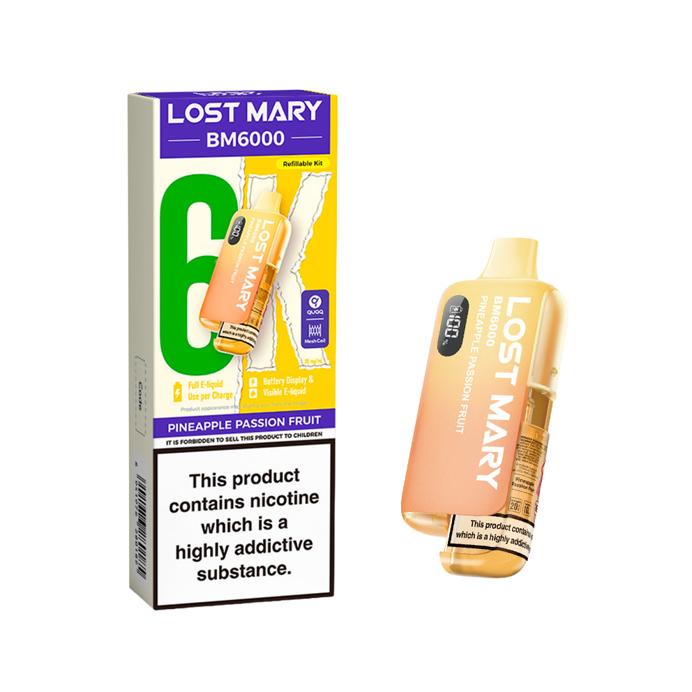 Lost Mary BM6000 Rechargeable Pod Kit 20mg Pineapple Passion Fruit