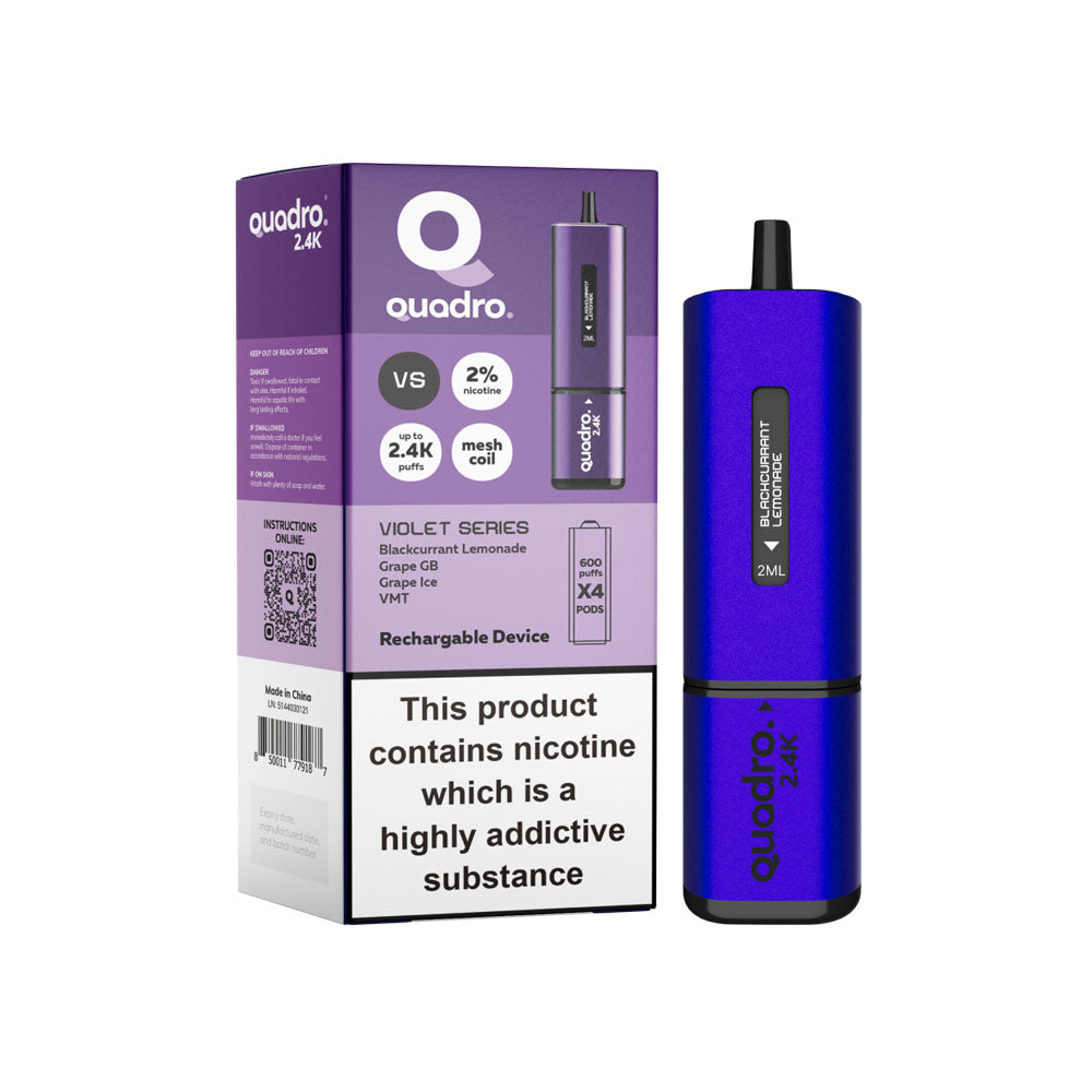 Quadro 2.4K Device Violet Series 20mg - Single Unit